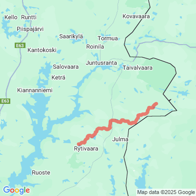Ämmänsaari - Myllylahti - Teerilampi - Pirttivaara - Kalmokangas - Hossa Moottorikelkkaura