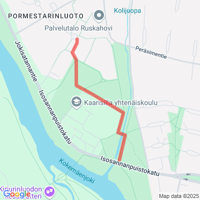 Messipojan puiston reitti