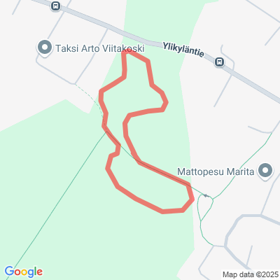 Ylikylän puiston reitti 1 km