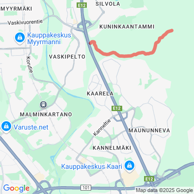 Lassila-Kannelmäki-Keskuspuisto 3,9 km