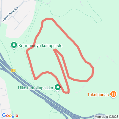 Kormuniitynpuiston koirahiihtolatu 2,4km