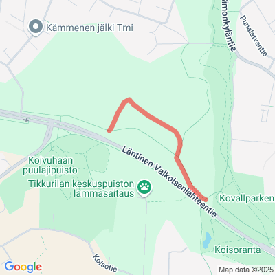 Ruskeasannanpuiston koirahiihtolatu 1.0km