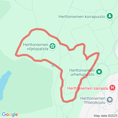 Herttoniemen liikuntapuiston kuntorata 2,2 km