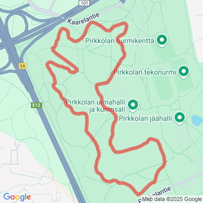 Pirkkolan kuntorata (puru) 3 km