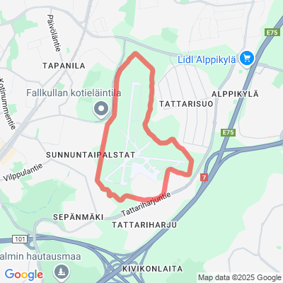 Malmin lentokentän kuntorata 5,7 km