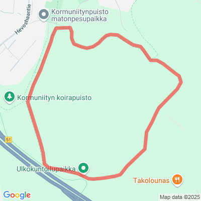 Hakunilan kuntorata 2,4km, valaistu