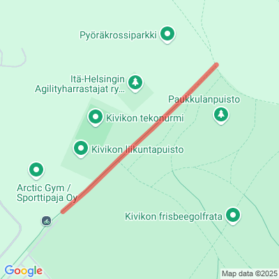 Kivikko yhteys hiihtohallille