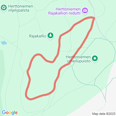 Herttoniemen liikuntapuiston kuntorata 1 km