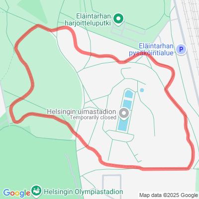 Uimastadionin kuntorata 1,4 km