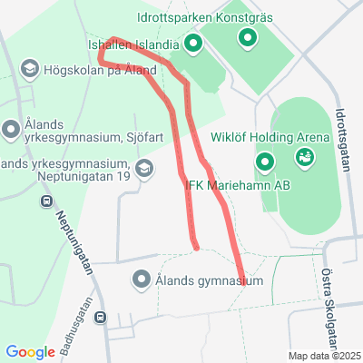 Urheilupuiston kuntorata Maarianhamina