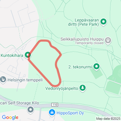 Kuntokiharan esteetön kuntorata (GPS)