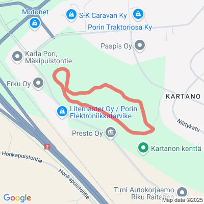 Kartanonmäen kuntorata 1,2 km