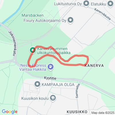 Kanervannummen kuntorata 1.3km, valaistu