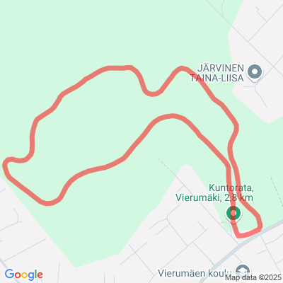Vierumäen kuntorata 2,8km, valaistu