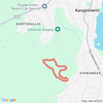 Kangasniemen urheilukeskuksen valaistu kuntorata