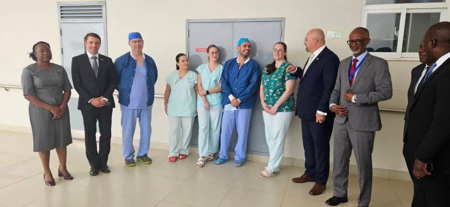 Průzkumná mise MEDEVAC Zambie v oblasti dětské kardiochirurgie. TEI