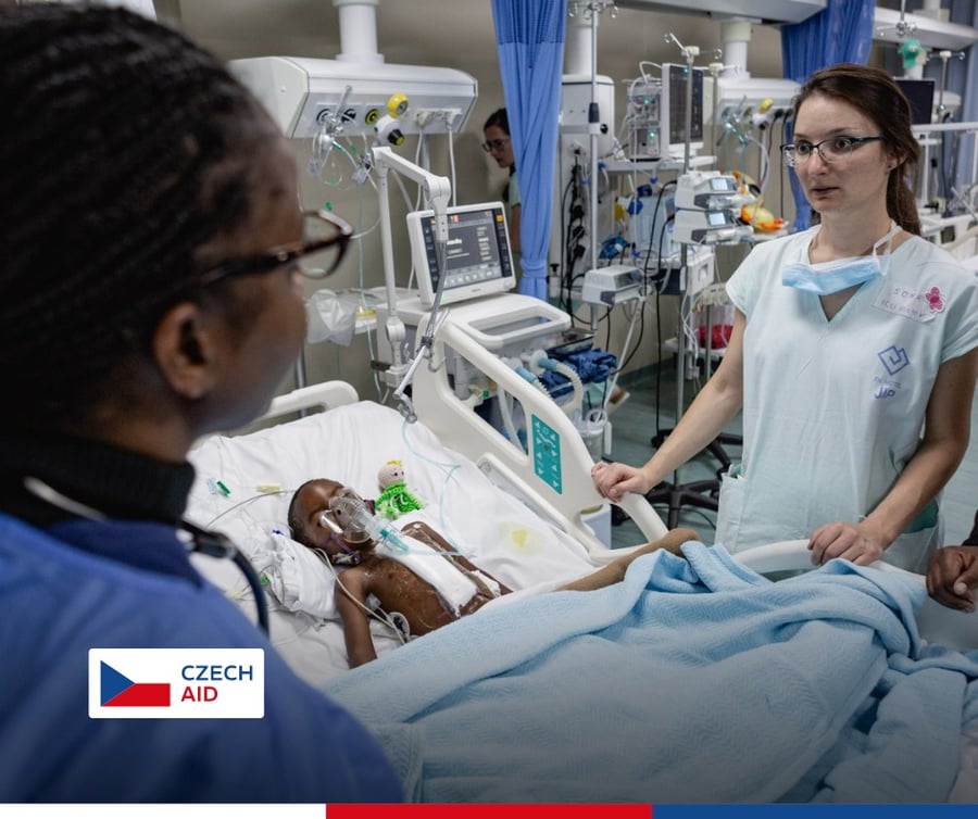 Mise MEDEVAC Zambie v dětské kardiochirurgii. TEI