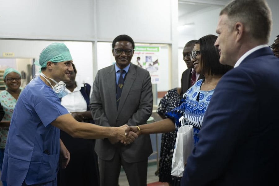 Průzkumná mise MEDEVAC Zambie v neonatologii. TEI