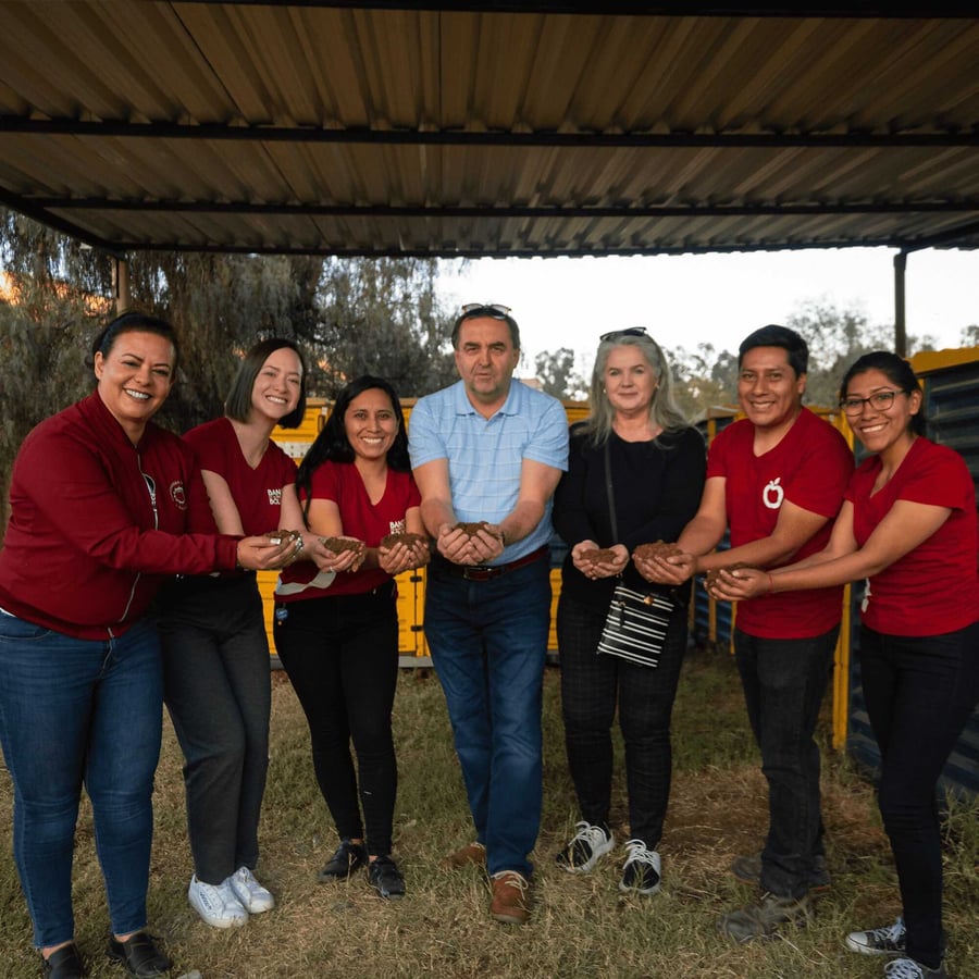 Malá kompostárna Banco de Alimentos de Bolívie