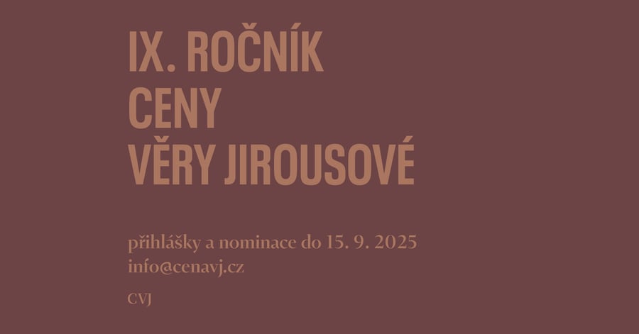 Open Call: Cena Věry Jirousové 2025