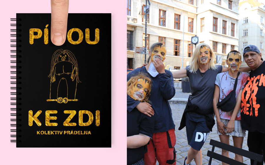 P*čou ke zdi. Křest knihy kolektivu Prádelna