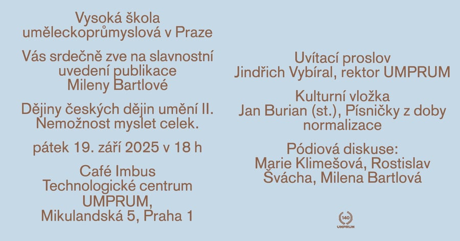 Uvedení knihy Dějiny českých dějin umění II. 1970–1990