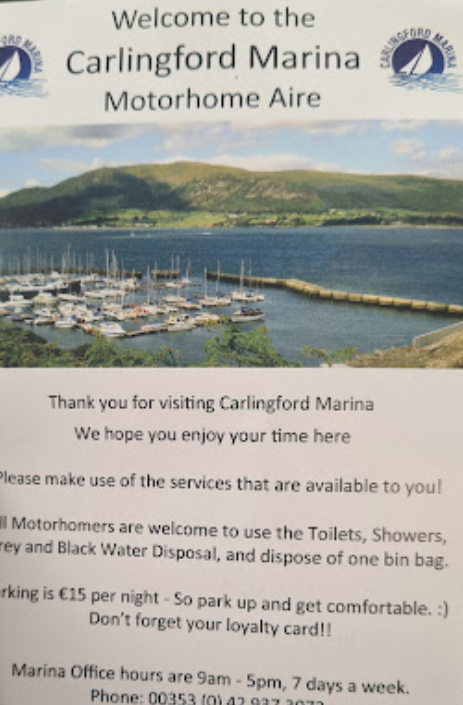 Carlingford Marina Motorhome Aire
