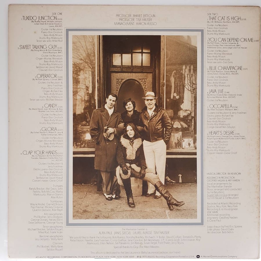 Manhattan Transfer's Manhattan Transfer (back cover)