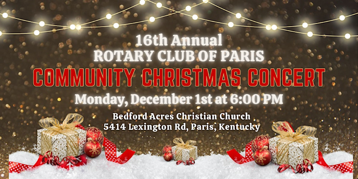 16th Annual Rotary Club of Paris Community Christmas Concert