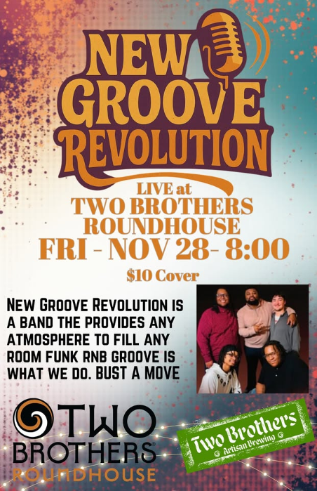 Black Friday bash with New Groove Revolution at Two Brothers Roundhouse!