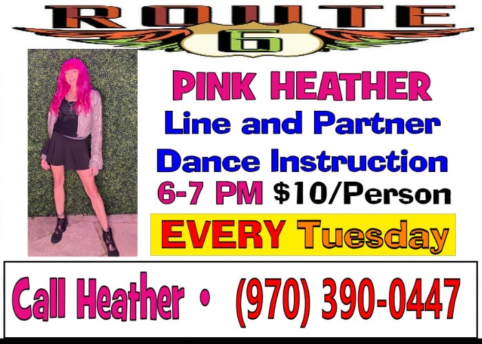 Line Dancing with Pink Heather