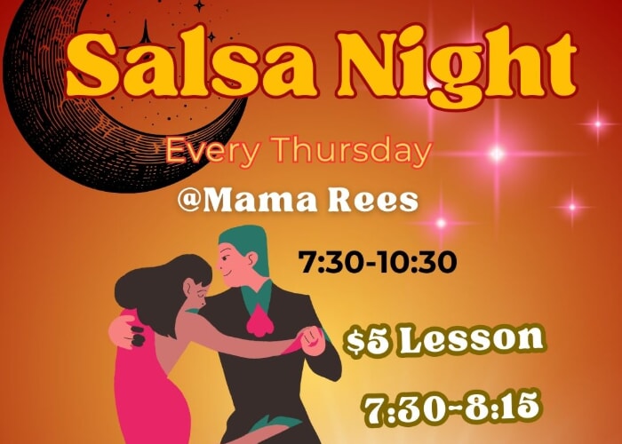 Latin Dance Night at Mama Rees