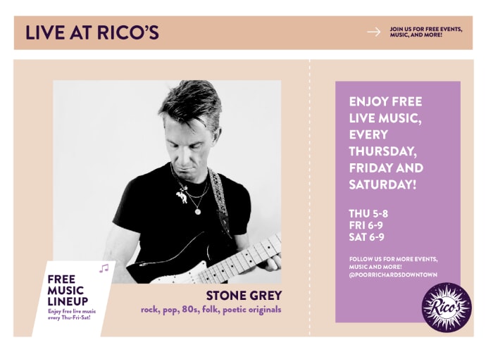 Stone Grey LIVE at Rico's Cafe & Wine Bar