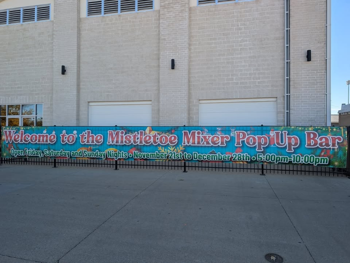 Mistletoe pop-up bar