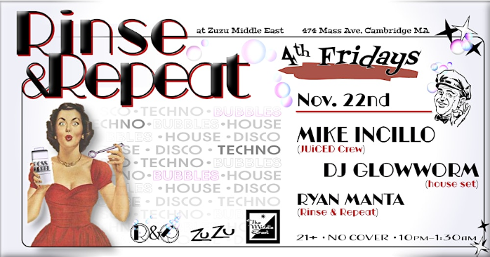 Rinse & Repeat: House Music & Bubbles (4th Fridays at ZuZu)