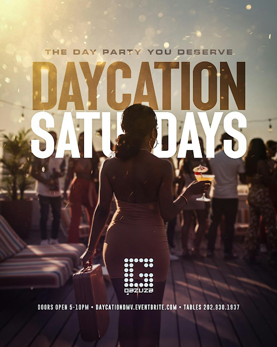 h. DayCation Saturdays: HipHop, Afrobeats, R&B