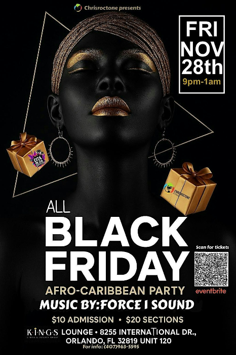 "All Black Friday" afro-caribbean party