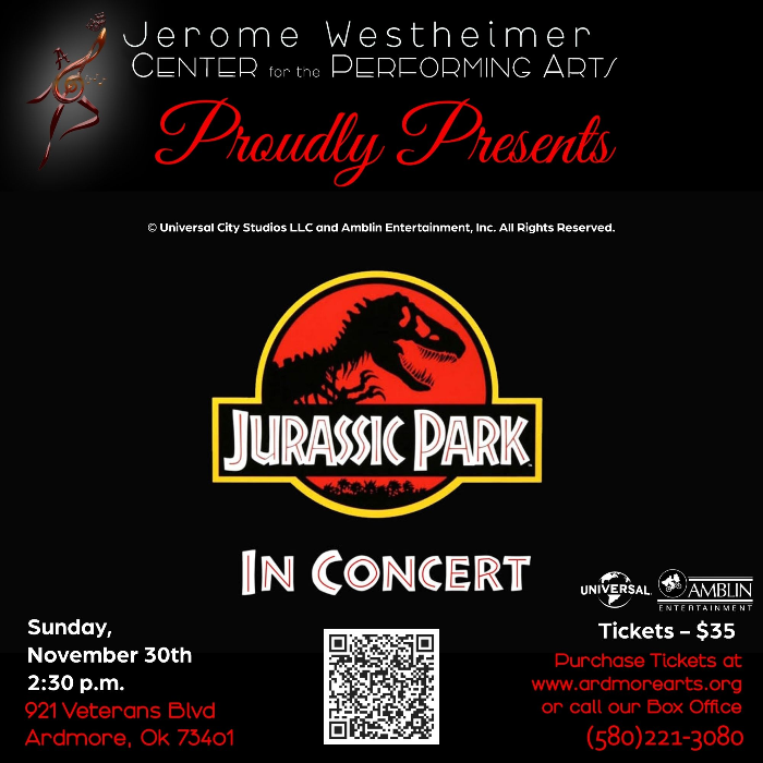 Jurassic Park In Concert with the Oklahoma City Philharmonic | Jerome Westheimer Center for Performing Arts