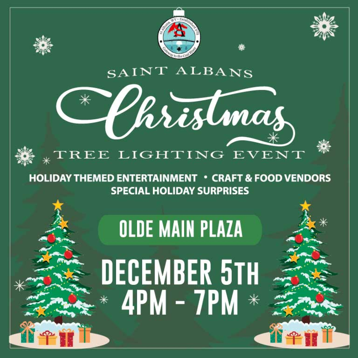 2025 St. Albans Christmas Tree Lighting on Main Street