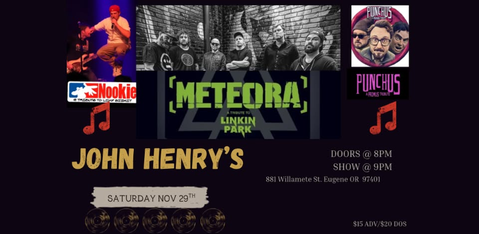 METEORA: [Linkin Park Tribute] • Nookie [Limp Bizkit]• Punchus [Primus] at