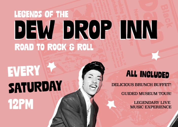 Legends of the Dew Drop Live Music Brunch: Road to Rock & Roll