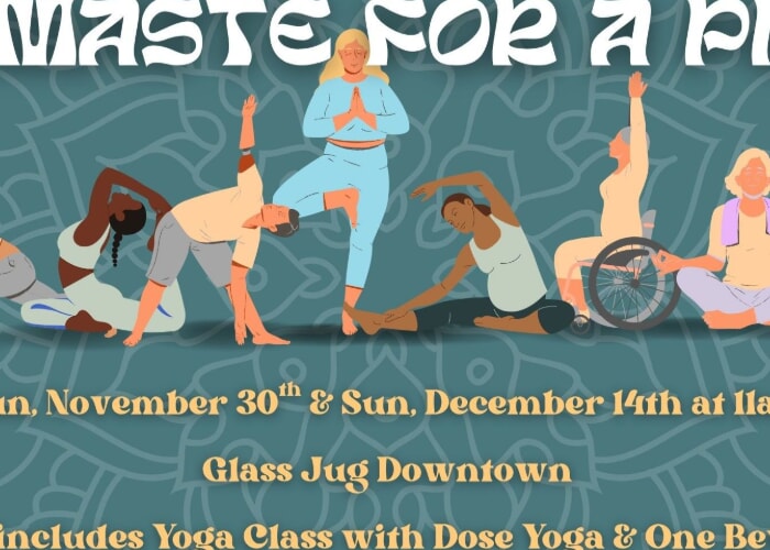 Namaste for a Pint Yoga Class