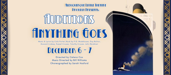 AUDITIONS: Anything Goes by Guy Bolton and P. G. Wodehouse