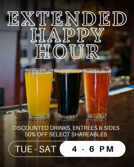 Thu-Sat Happy Hour (4-6PM)