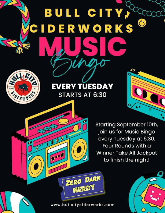 Music Bingo Tuesday's at Bull City Ciderworks