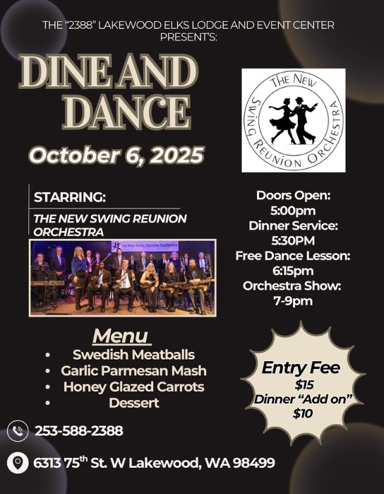 Dine & Dance with The New Swing Reunion Orchestra