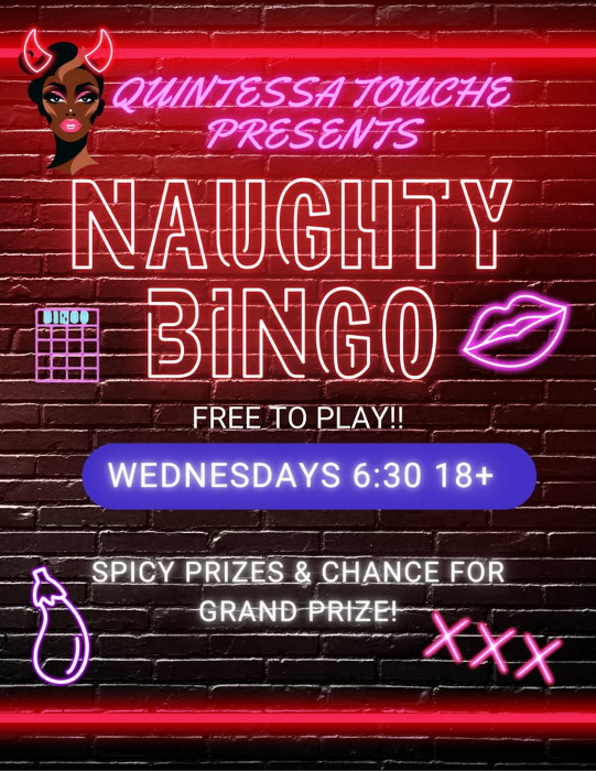 Quintessa Touche Presents: Naughty Bingo 18+ FREE