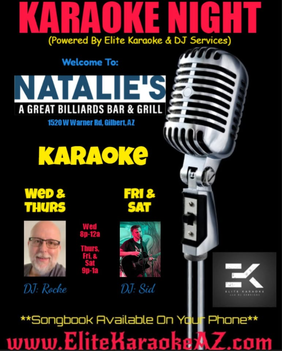 Friday Night KARAOKE at Natalie's Bar in Gilbert, AZ with DJ Sid
