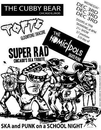TOFTS w/ The Homicidols, Super Rad