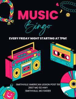 Music Bingo by the Smithville American Legion Post #58